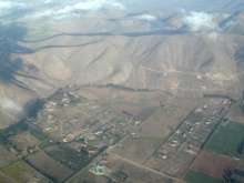 La Serena outskirts, from flight to Santiago